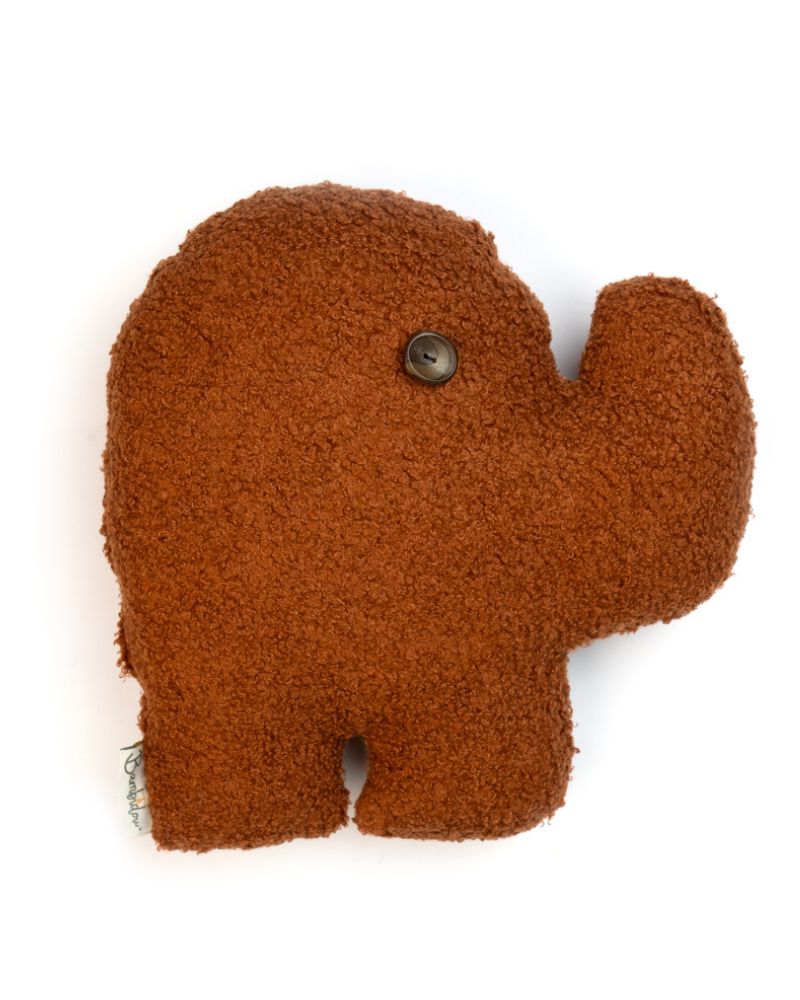 Bambidou Elephant Pillow Bouclette - Terracotta