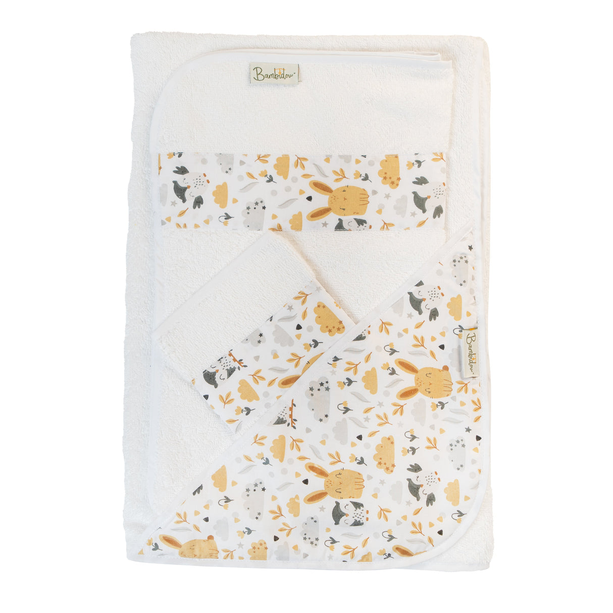 Bambidou Pack Maxi Cape de Bain 100 x 100 cm - Lapinou