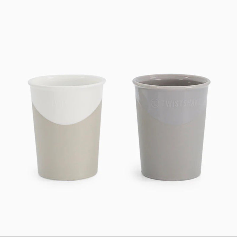 2 Gobelets Twistshake 170ml Twistshake - Gris & Blanc