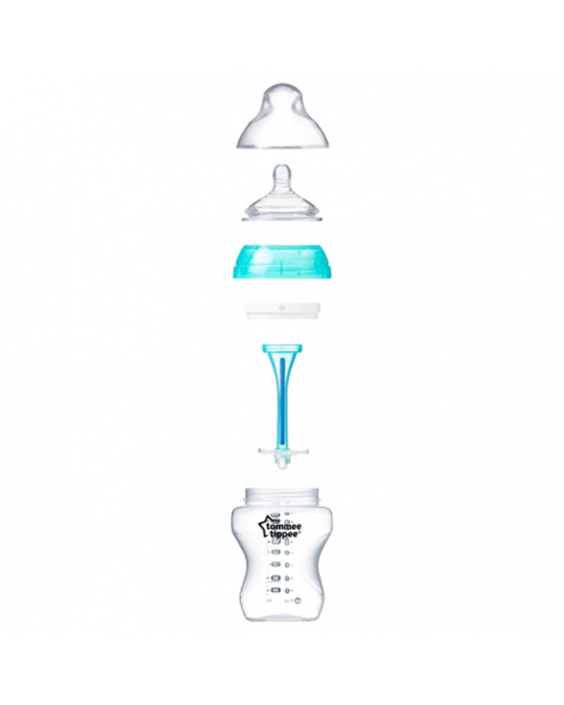 Lot of 2 Tommee Tippee Advanced Anti-Colic Bottles 0m+ - 260ml