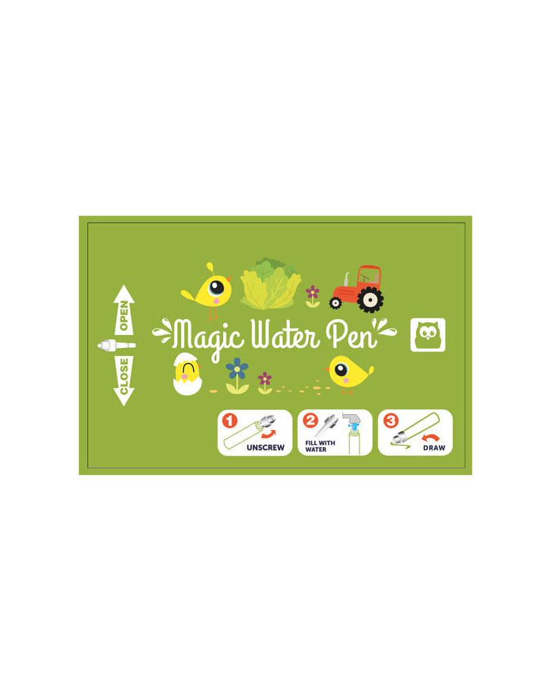 Eurekakids - Cahier à colorier à l’eau Magic Water Ferme 3Ans+