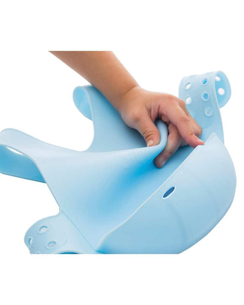 Babero con fijación trasera de silicona MINIKOIOI - Azul