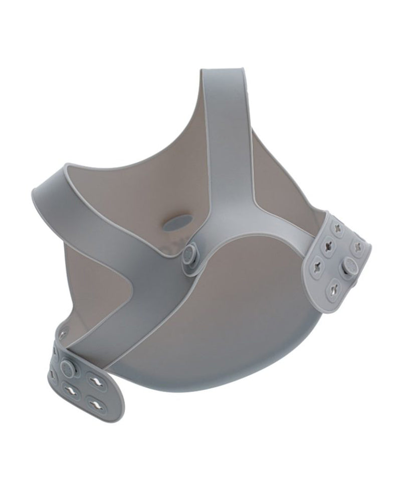 Babero con fijación trasera de silicona MINIKOIOI - Gris