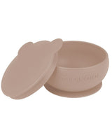 Bol avec Couvercle et Ventouse MINIKOIOI en Silicone – Beige