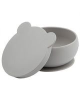 MINIKOIOI Cuenco de Silicona con Tapa y Ventosa - Gris