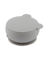 MINIKOIOI Cuenco de Silicona con Tapa y Ventosa - Gris