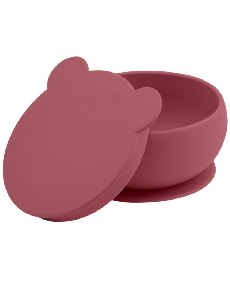 Bol avec Couvercle et Ventouse MINIKOIOI en Silicone – Rouge Velvet