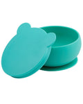 MINIKOIOI Cuenco de Silicona con Tapa y Ventosa - Verde