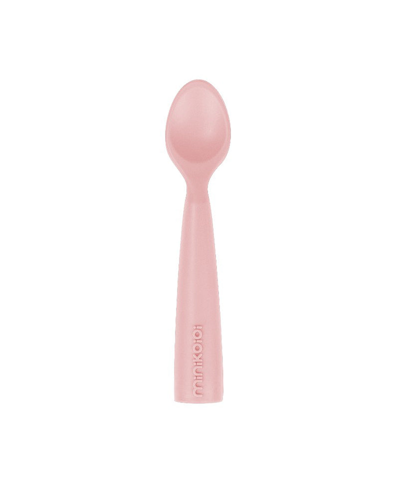Set en Silicone MINIKOIOI : Bol Gobelet Cuillère – Rose