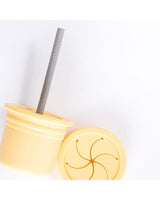 Gobelet 3 en 1 MINIKOIOI avec 2 couvercles et Paille en Silicone  – Jaune