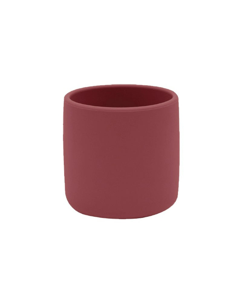 Set en Silicone MINIKOIOI : Bol Gobelet Cuillère – Rouge Velvet