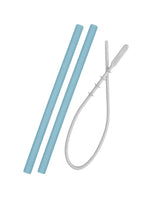 Paille MINIKOIOI avec Brosse en Silicone – Bleu