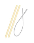 Paille MINIKOIOI avec Brosse en Silicone – Jaune