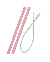 Paille MINIKOIOI avec Brosse en Silicone – Rose