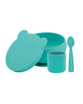 MINIKOIOI Silicone Set: Bowl Cup Spoon - Green
